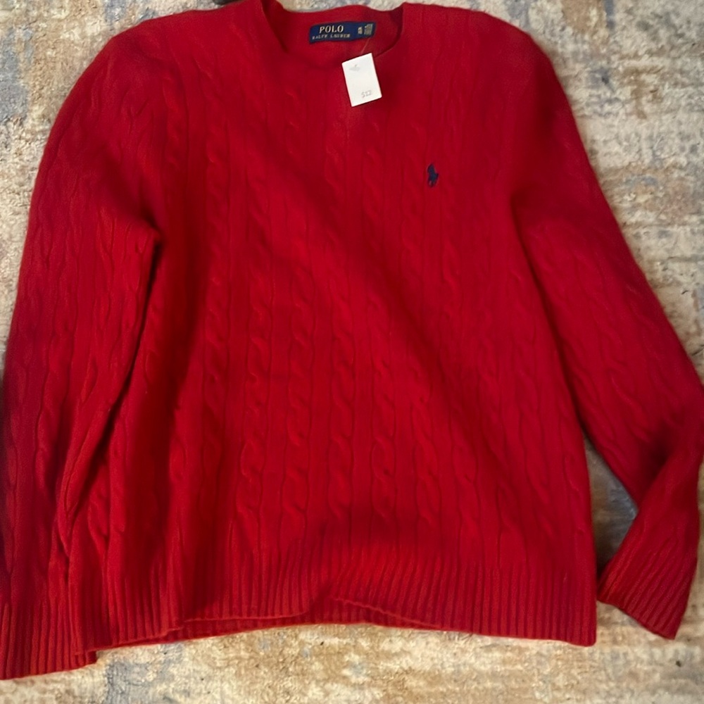 Red polo sweater Ralph, Lauren